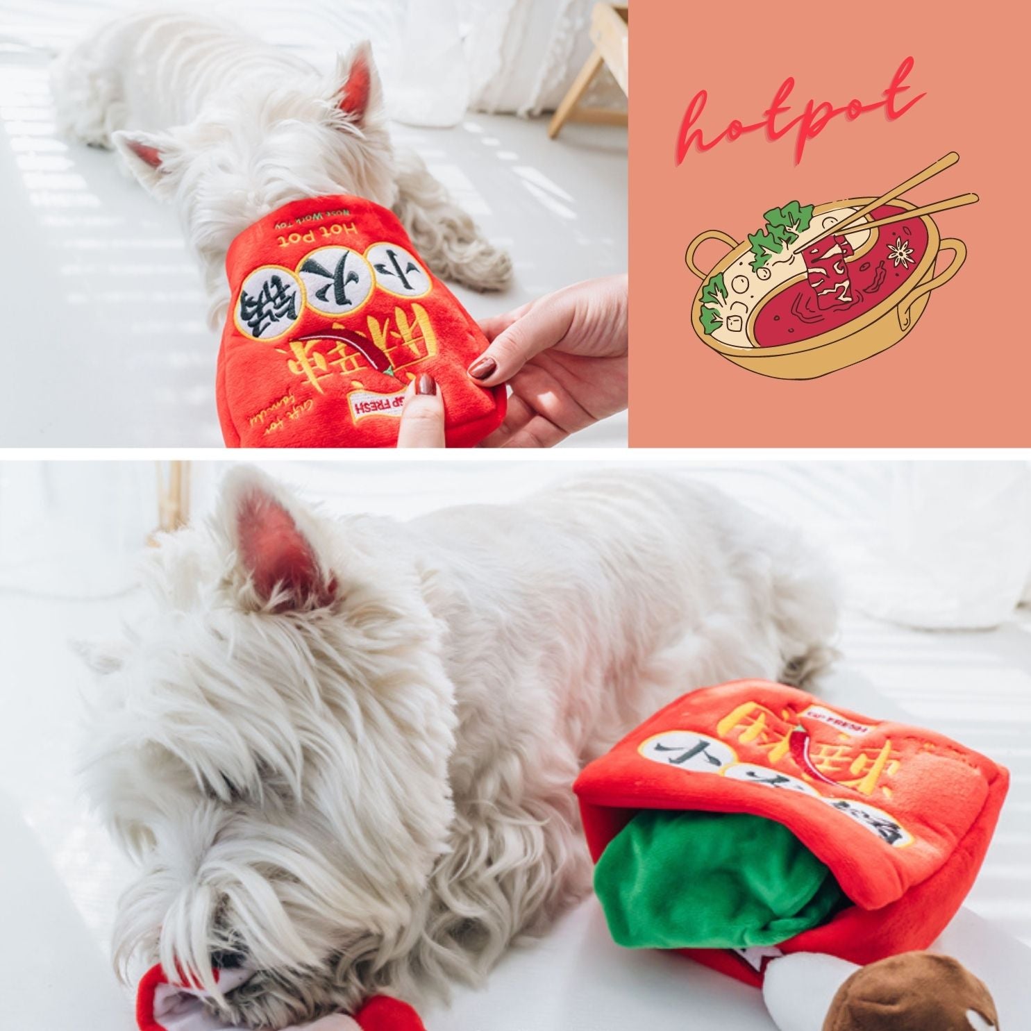 Chinese New Year Hot Pot Pet Toy Set Snuffle for good Training